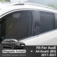 for audi a4 b9 avant 2017 2022 rear side window sun shade visor magnetic car sunshade front windshield mesh curtain