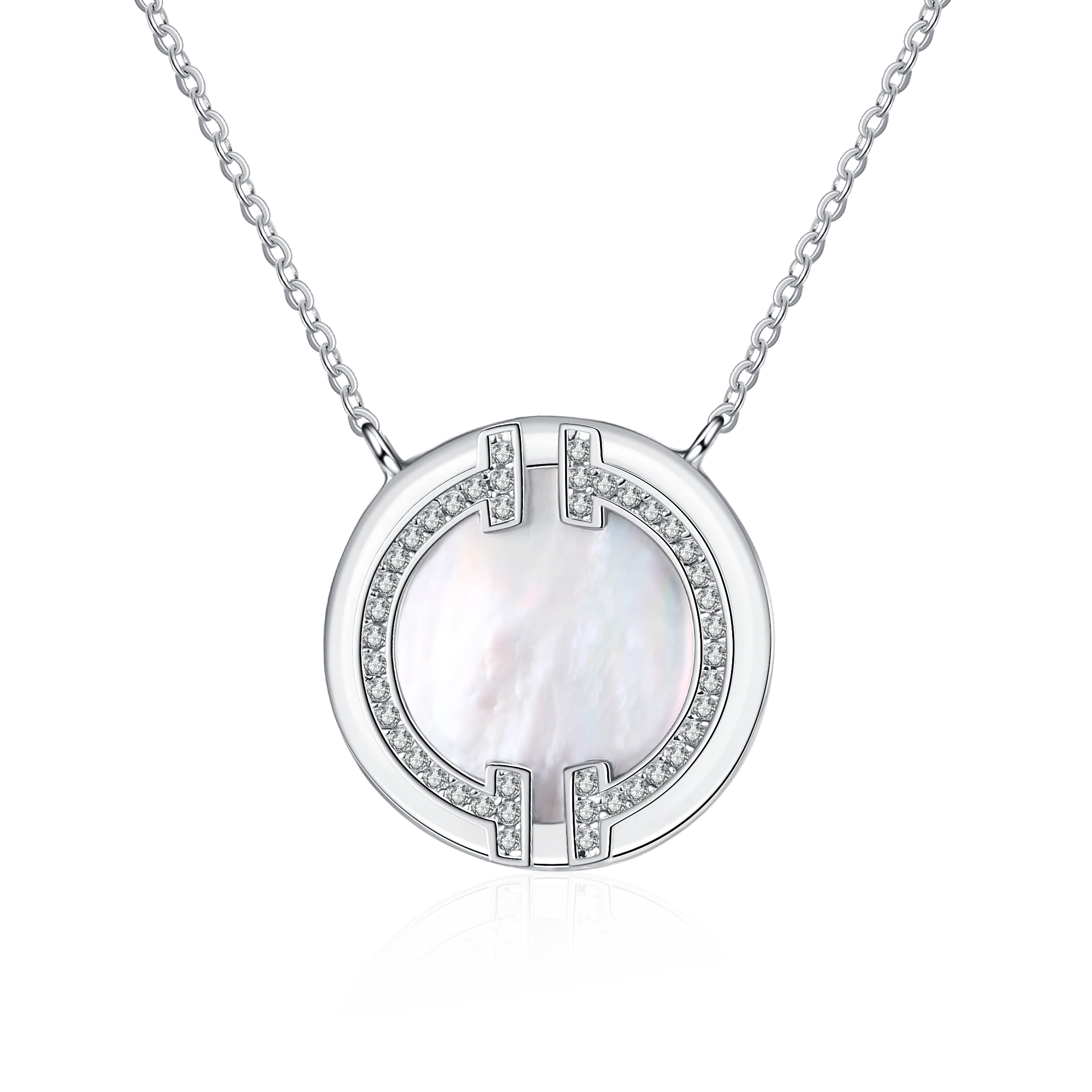 

Aisne Real VVS 0.176ct Moissanite Pendant Necklaces For Women Fritillaria 925 Sterling Silver Wedding Party Bridal Fine Jewelry