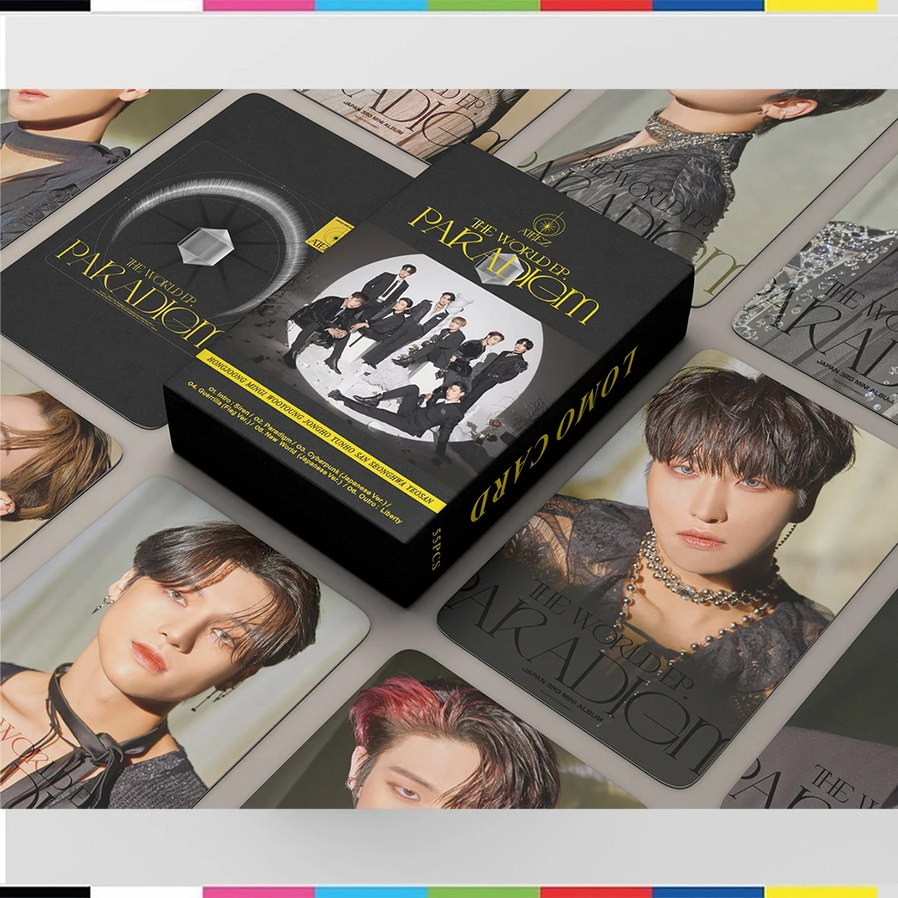 

55pcs/Set KPOP ATEEZ Paradigm Album Concept Photocards Boxed Double-Sided LOMO Cards WooYoung SeongHwa MinGi Fans Collecttions