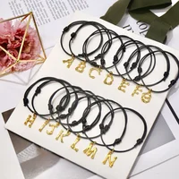 Brand Trend Jewelry 26 Slub Small Letter Hand Rope Jewellery Gold And Birthday Party Everyday Wear Bracelet