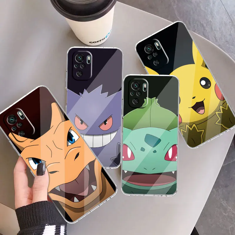 

Clear Case For Xiaomi Redmi Note 11 10 Pro 12 9 8 12C 10C 9C 11S 10S 9S Silicone TPU Phone Cover Soft Funda Cartoon Cute Pokemon