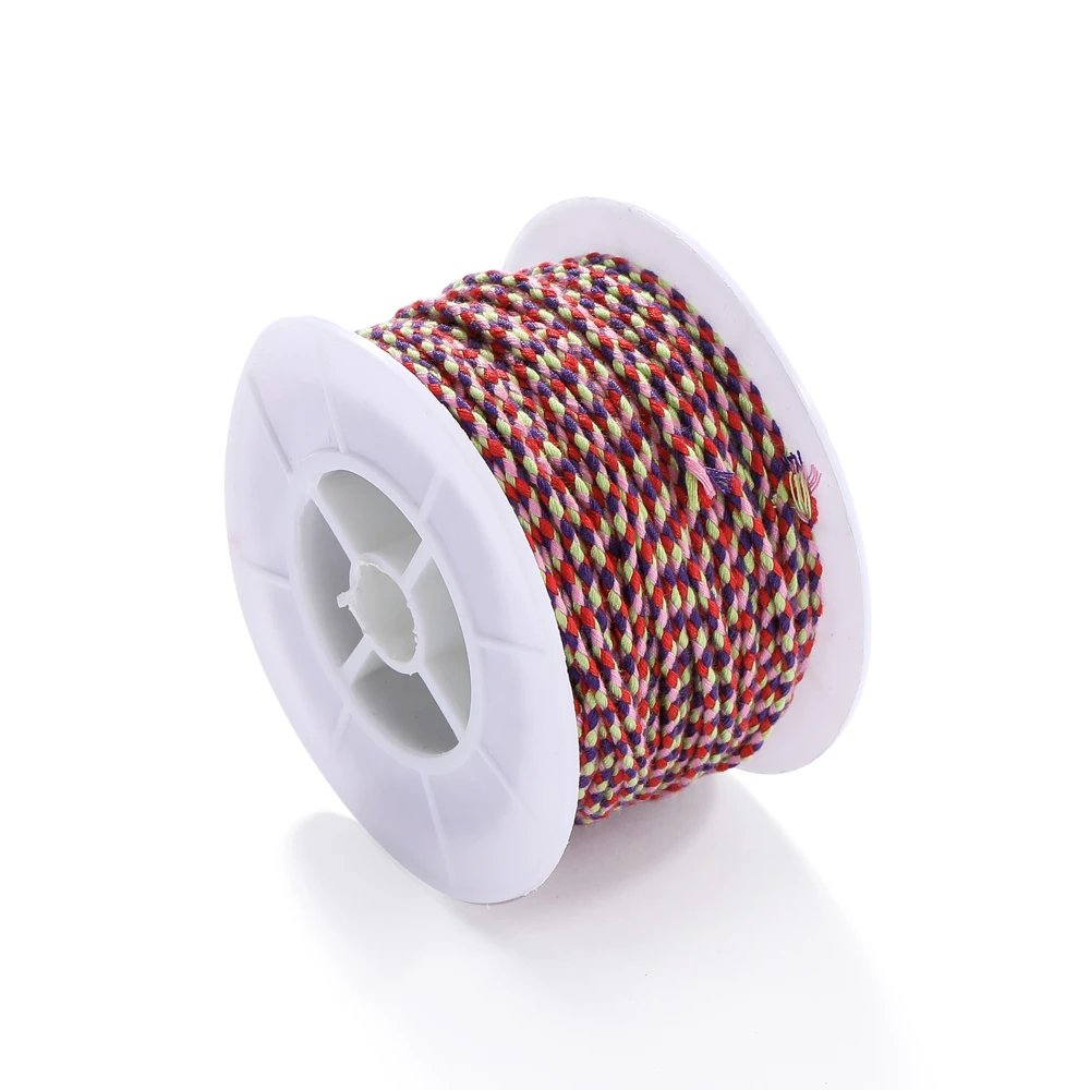 St.Kunkka красочная плетеная веревка из хлопковой пряжи для изготовления ювелирных