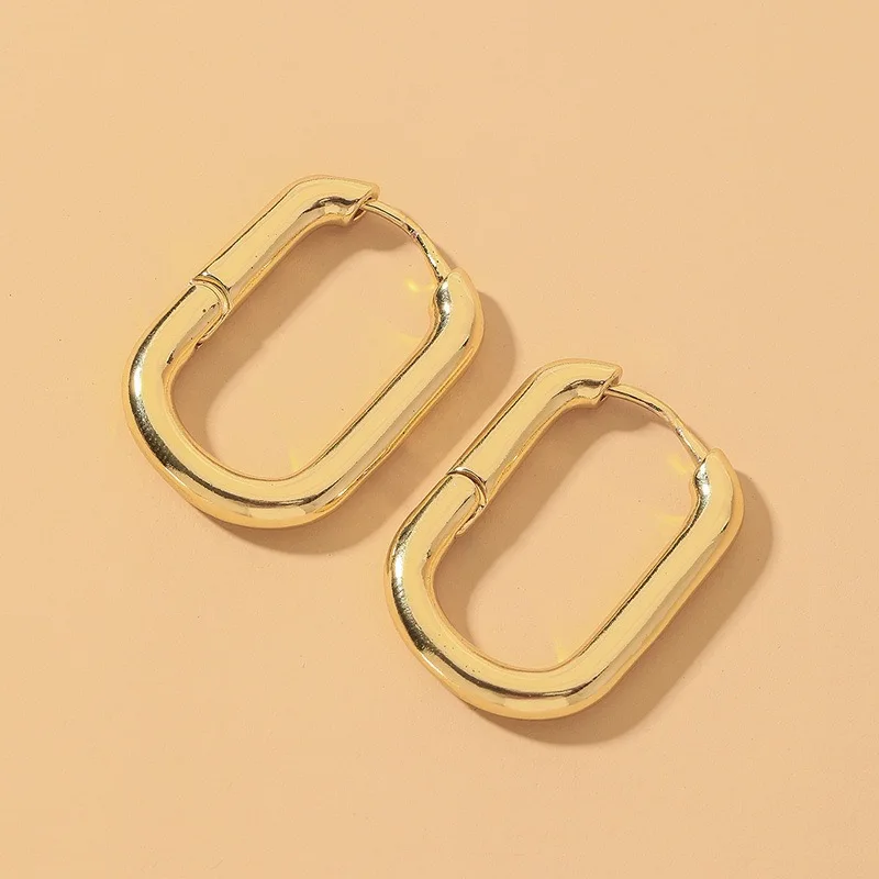 

INS Style Sample Design Stud Earrings Korean Fashion Square Ear Studs Fashion Jewelry for Women Earring Wholesale From China