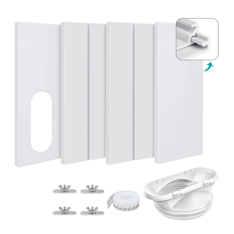 

Portable Air Conditioner Window Door Exhaust Hose Adjustable Window Vent