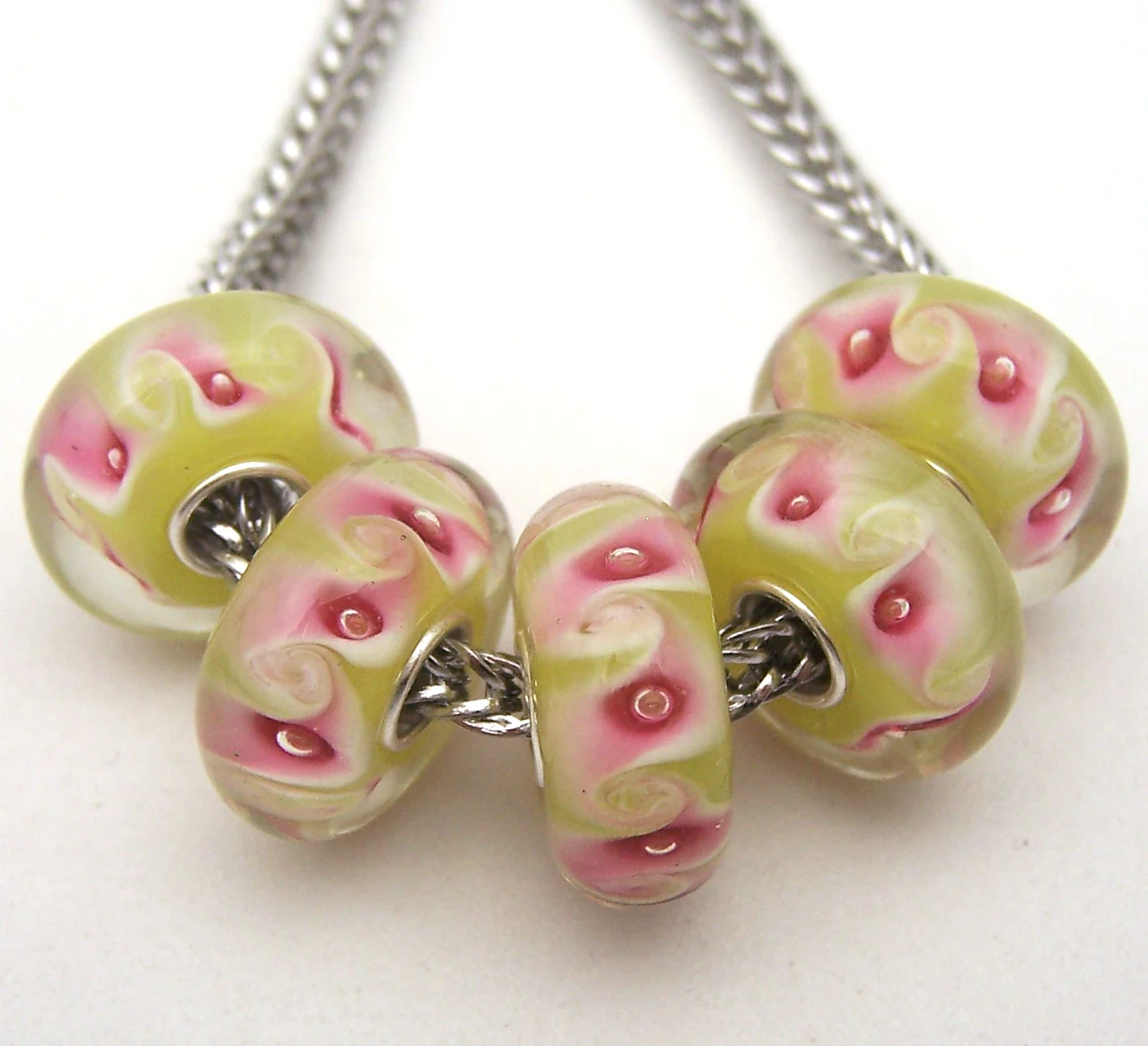 

XHYG591 5X 100% Authenticity S925 Sterling Silver Beads Murano Glass beads Fit European Charms Bracelet diy jewelry Lampwork