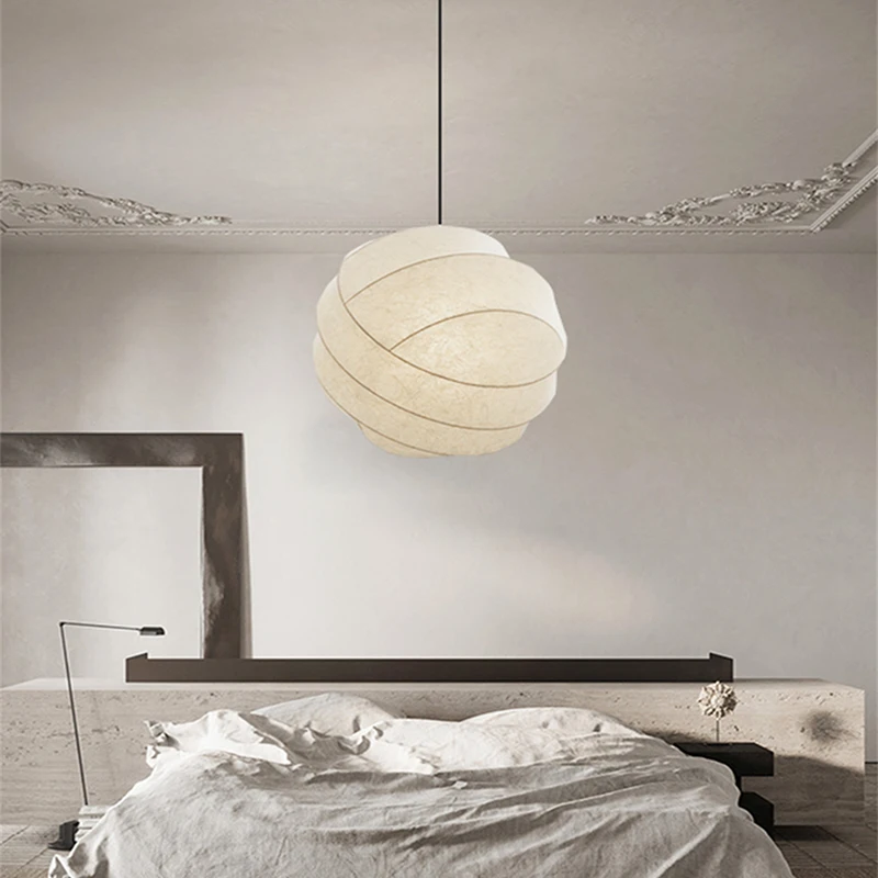 

Modern Living Room LED Pendant Light Silk Pendant Lamp Hotel Model Room Living Room Bedroom Bedside Interior Decoration Lighting