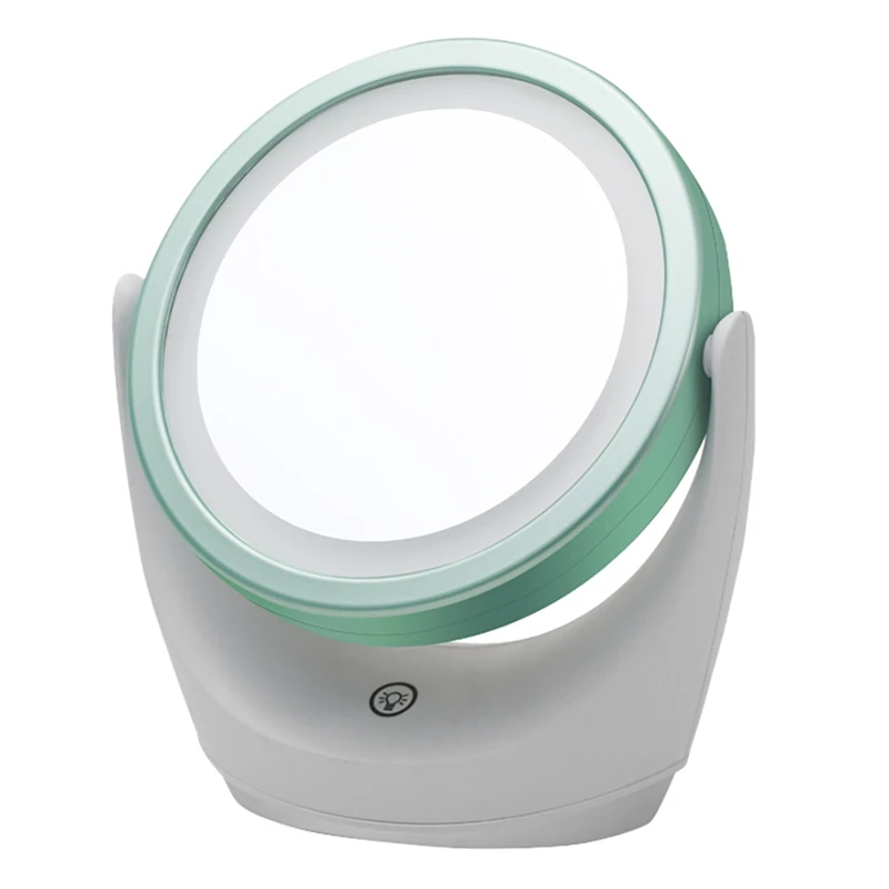 

5X Magnifying Lighted Makeup 360 Degree Rotating Portable Magnifying Mirror Desktop Vanity Mirror Double Sided Mirror