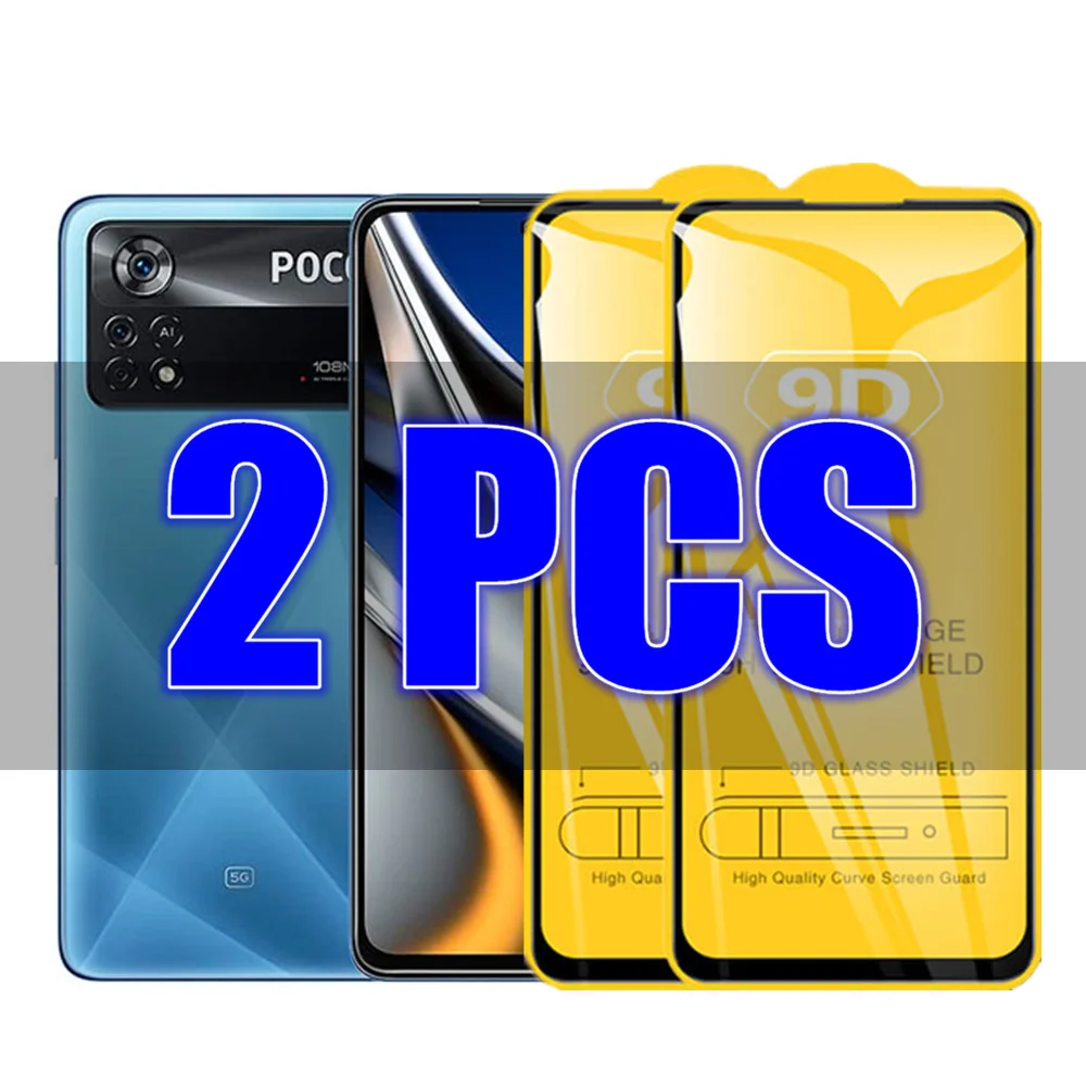 

2Pcs 9D Glass For Poco Poko Pocco Little X4Pro X 4 Pro 4Pro X4 Pro 5G Screen Protector For Xiaomi Poco X4 Pro Protective Glass