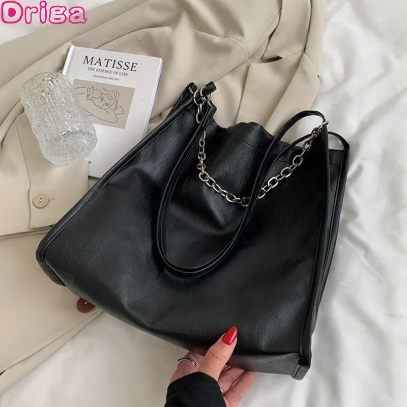 

Large Capacity Female Handbags Solid Chain Shoulder Bags Bucket Crossbody Bag For Women 2023 Female Brand Bags And Purses