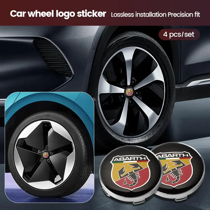 

56/60mm Car Wheel Hub Center Caps Rim Cover Badge Emblem Stickers For Fiat 500 Freemont 124 Linea Brcvo Viaggio 126 Accessories