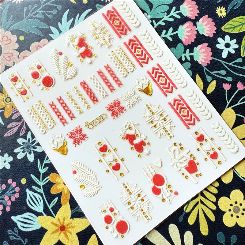 Новейшая серия TSC-620 ко Дню святого Валентина 3d наклейки для дизайна ногтей шаблон