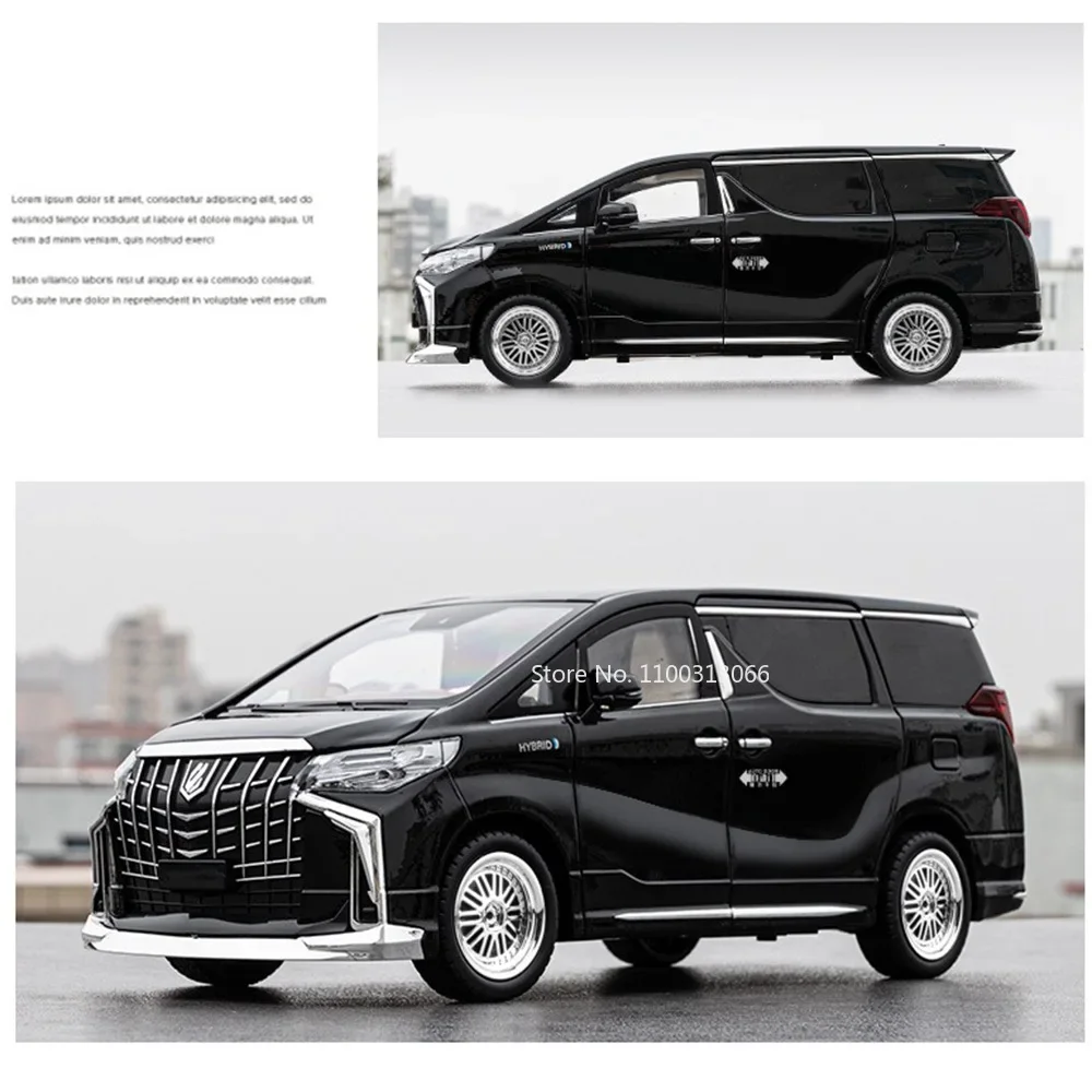 1:18 металлические автомобили Toyota Alphard миниатюрная модель игрушки автоматическая
