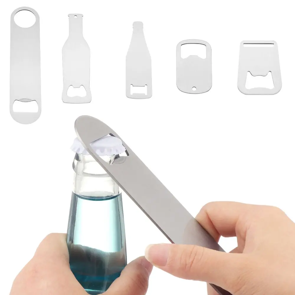 

Sublimation Blank Stainless Steel Flat Bottle Opener Beer Bottle Opener for Kitchen Bar Restaurant Party