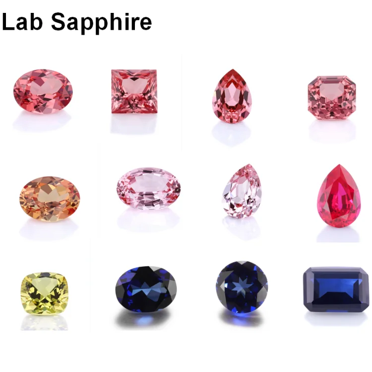 Лабораторный Выращенный сапфир Королевского синего цвета овальной огранки для