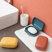 creative travel handmade soap dish portable waterproof dish soap soap lock mini box with dish sealed lid soap b1l5