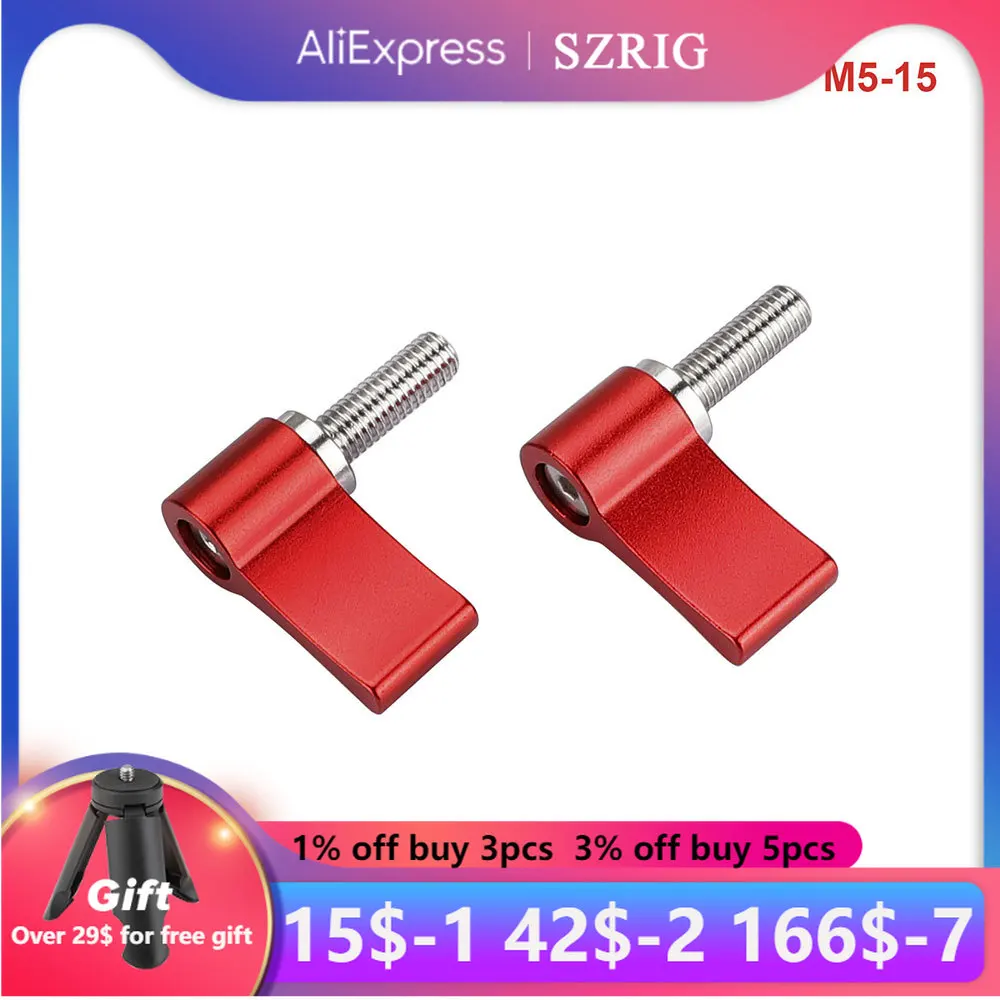 

SZRIG M5 15MM External Thread Thumb Screws Photographic Product Accessories (pack of 2)