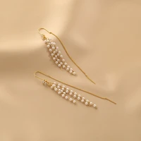 pearl earrings special design beaded earrings fashion long earrings wedding gifts