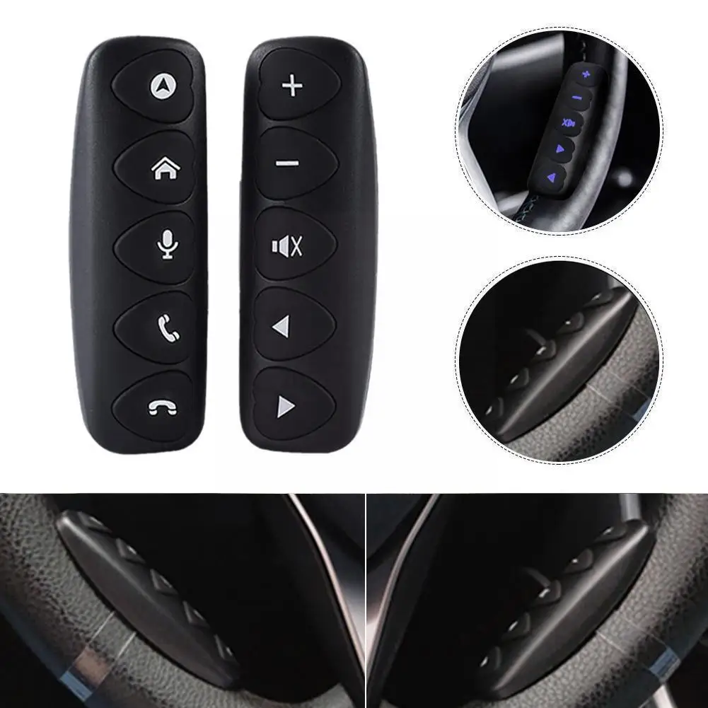 

Wireless Car Steering Wheel Control 10 Keys Button for Car Radio DVD GPS Multimedia Navigation Head Unit Remote Control But R7T0