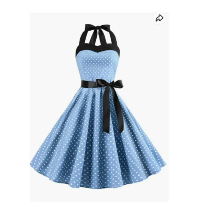 

Women halter neck cocktail Swing dresses 50s 60s evning dress