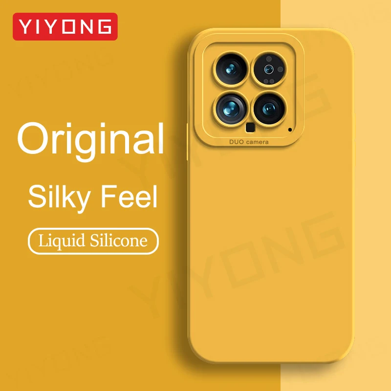 Чехол для Mi14 YIYONG Silky Soft Liquid Silicone Cover Xiaomi 14 15 13 Lite Mi 13T Xiomi Ultra Mi13 Mi15 Pro Xiaomi14 Чехлы