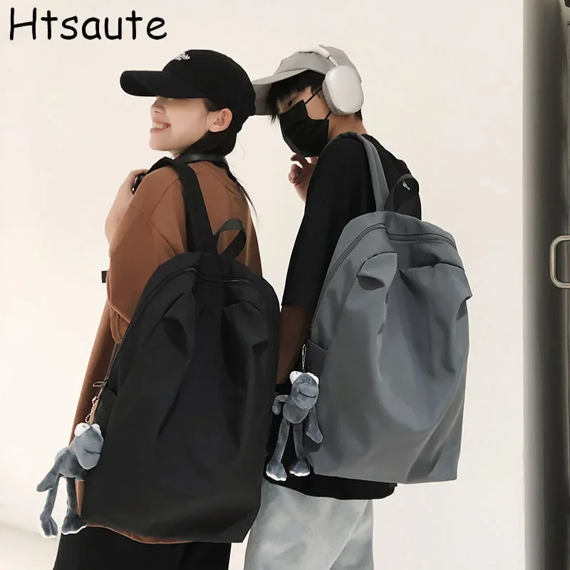 

Luxury Woman Backpack High Quality Canvas Soft Handle Solid Multi-pocket Travel Zipper Feminina School Bags Laptop Backpack