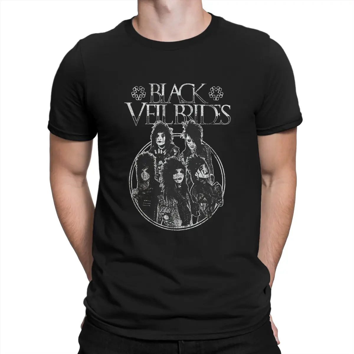 

Rock Band American T-Shirt for Men Black Veil Brides Funny 100% Cotton Tee Shirt Crew Neck Short Sleeve T Shirts Gift Clothing