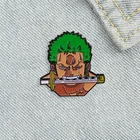 Пиратский Охотник Саурон эмалированная булавка японский аниме цельный значок в стиле аниме брошь для мальчика модные ювелирные изделия