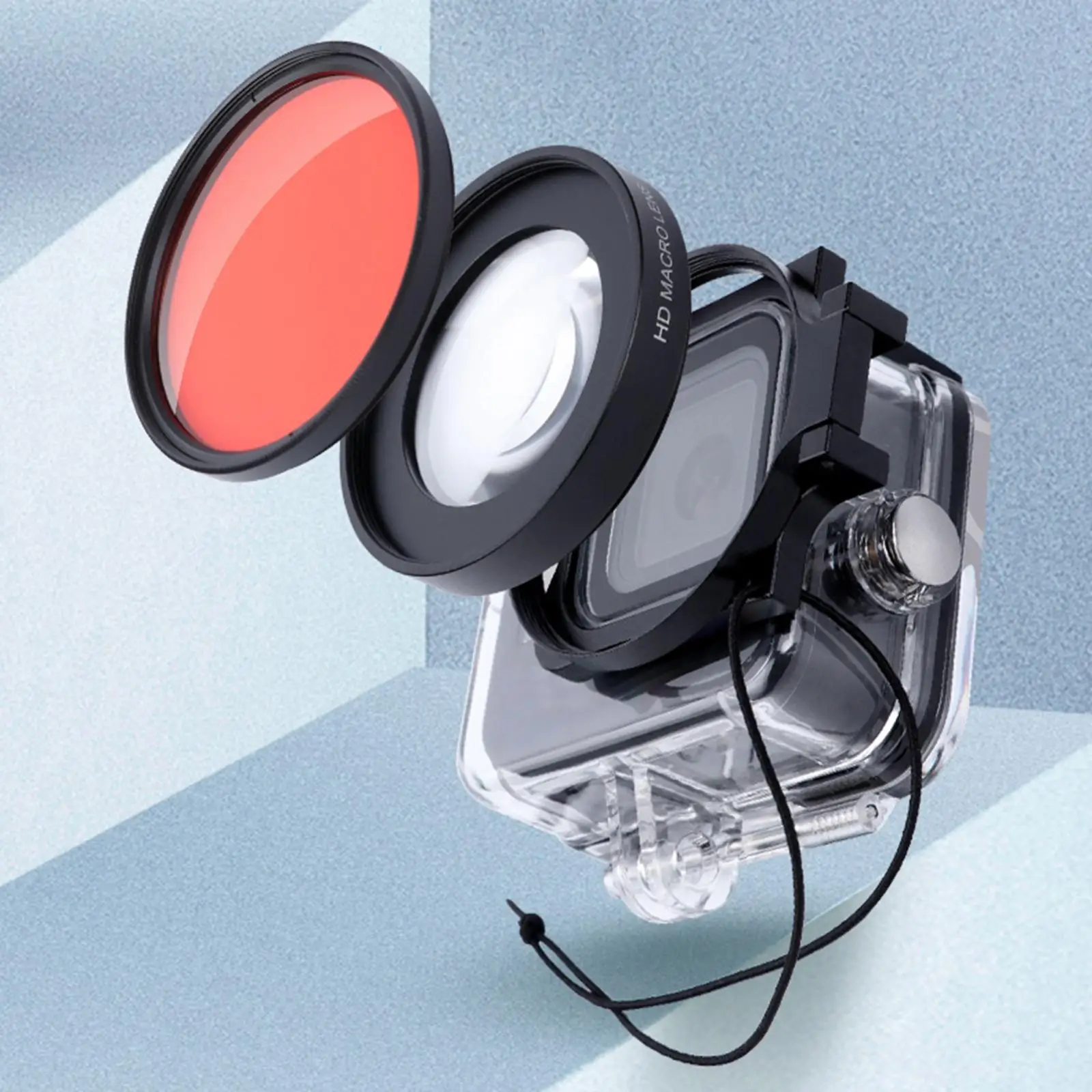 

58mm Lens Filter Kit 16x Magnification Lens Lens Cover for Underwater Photo Color Lens Filter