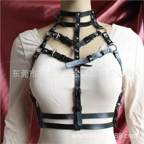 Sq76 Европейский женский кожаный бюстгальтер Фетиш-пояс для ролевых игр