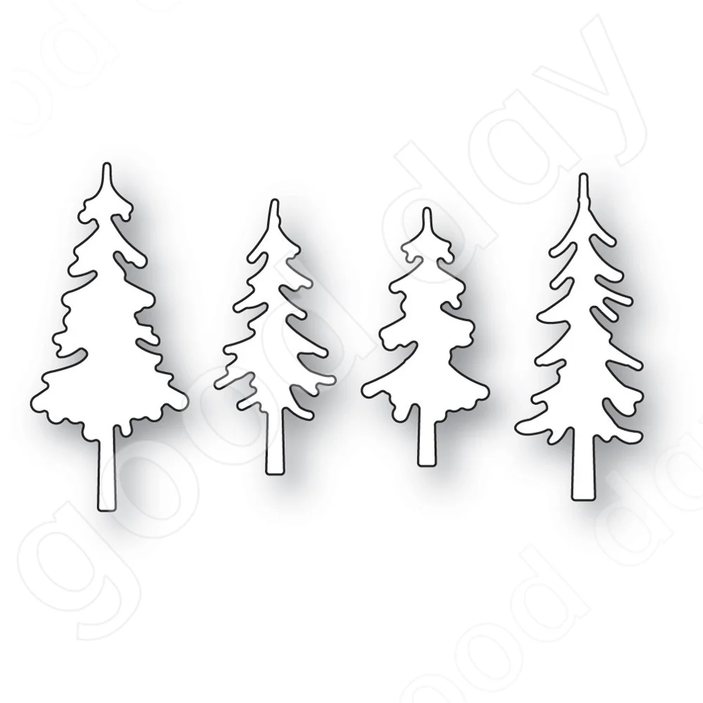 

Arrival New Little Trees Metal Cutting Dies Scrapbook Diary Decoration Embossing Template Diy Greeting Card Handmade Hot Sale