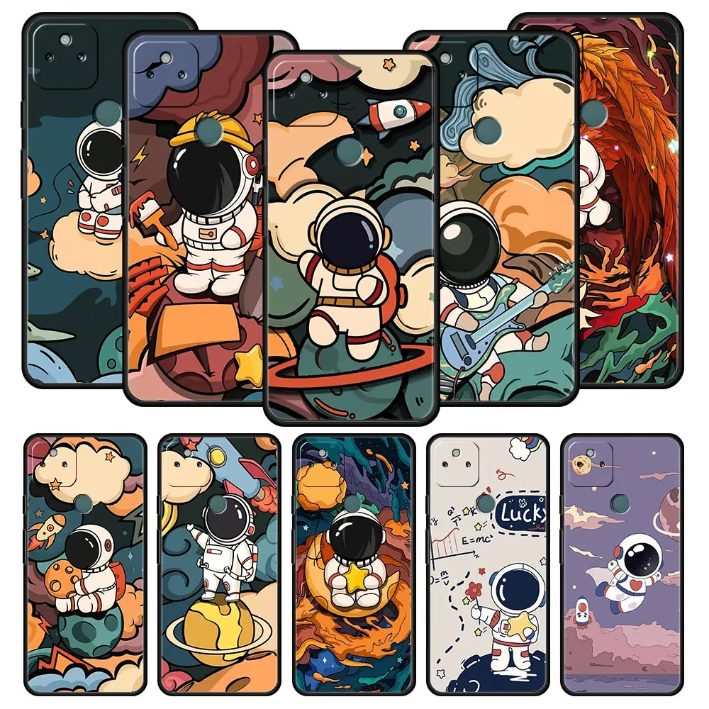 

Cartoon Star Astronaut Silicone Phone Case for Google Pixel 4 XL 4a 5G 5 Back Cover Pixel 4A 4G Funda Soft Coque Shell Caso Bag