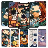 cartoon star astronaut silicone phone case for google pixel 4 xl 4a 5g 5 back cover pixel 4a 4g funda soft coque shell caso bag
