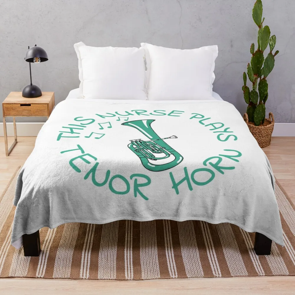 Эта медсестра играет тенорский рог рогост латунное одеяло для музыканта одеяла и