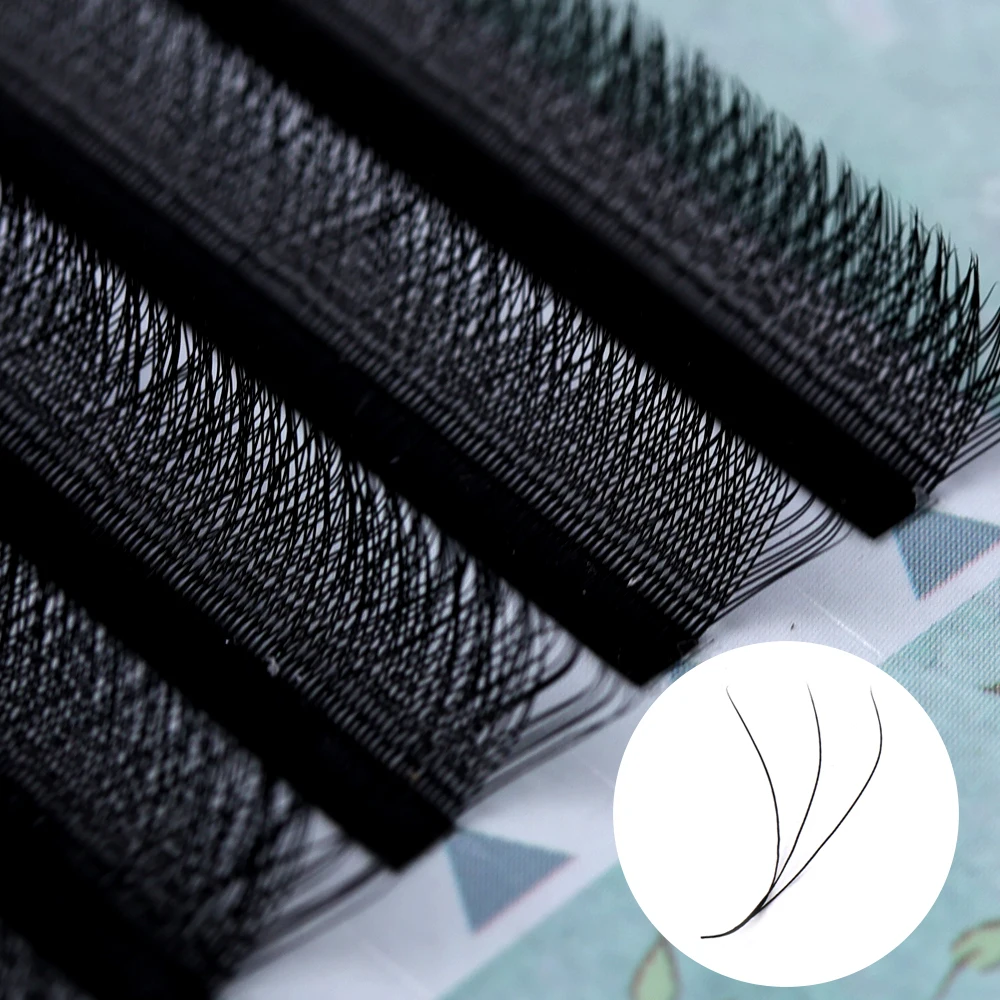 Fadvan Curl B C D DD LC 3D W Форма ресниц Цветущее цветение Готовые вееры Наращивание Макияж