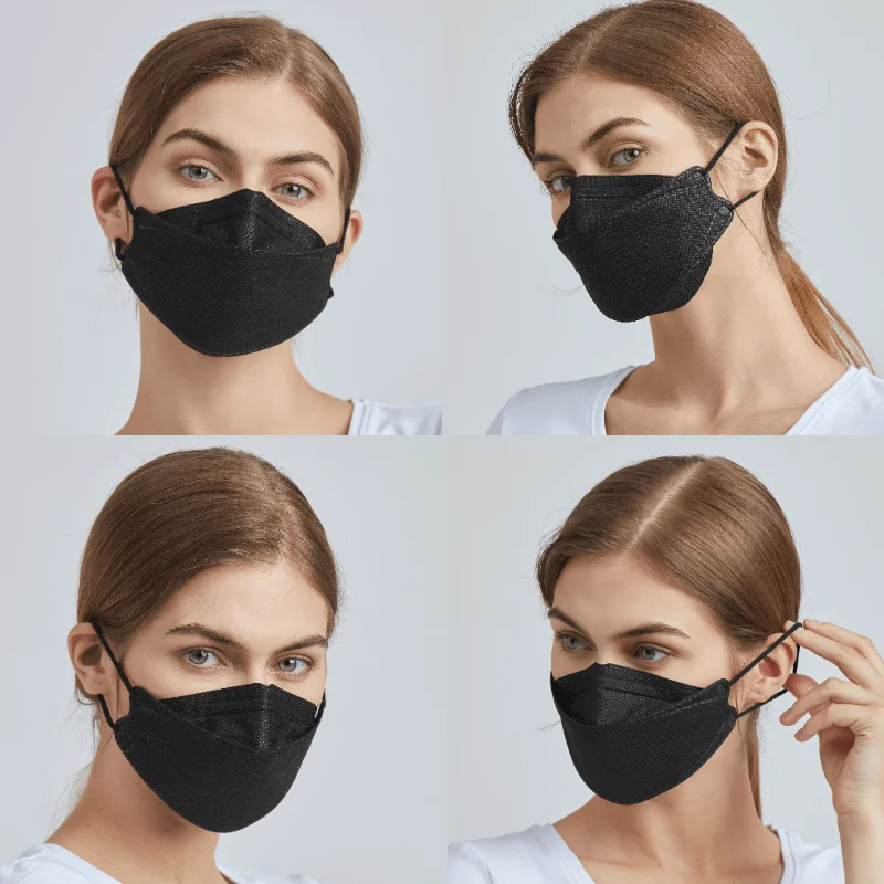 Маска для взрослых FPP2 Fish Mask KN95 Morandi FFP2mask 4 слойная маска лица FP2 черная FFP2 CE