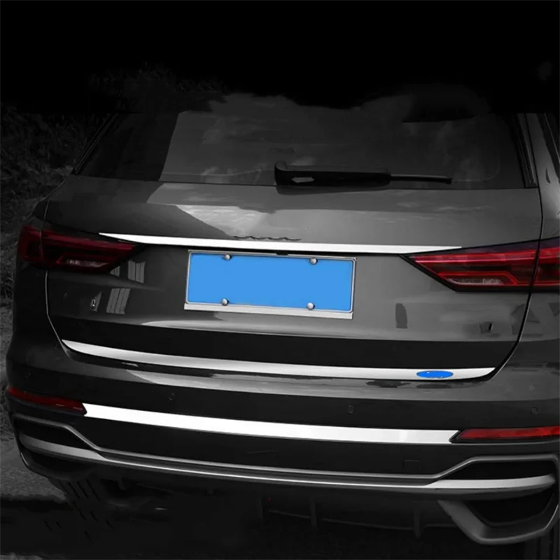 Фото Наружные аксессуары для Audi Q3 F3 2019-2023, крышка багажника, крышка багажника, отделка дверной ручки, молдинг, украшение багажника, ободок, крышка №3