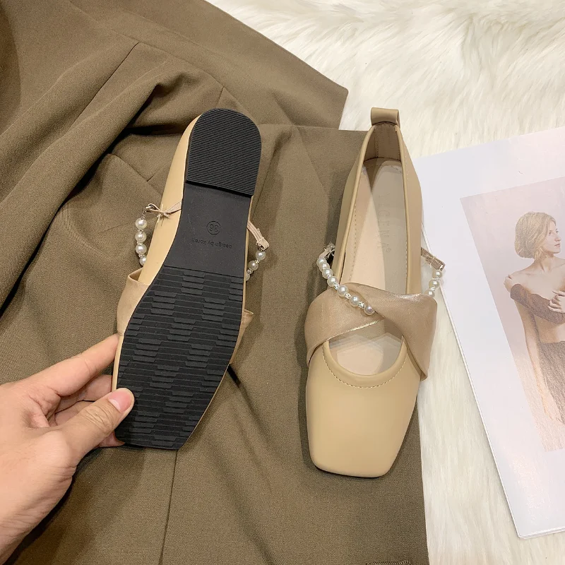 Flat Shoes Bow Fashion Women Sandals Ballet Shoes 2023 Spring Summer New Walking Shoes Casual Women's Shoes