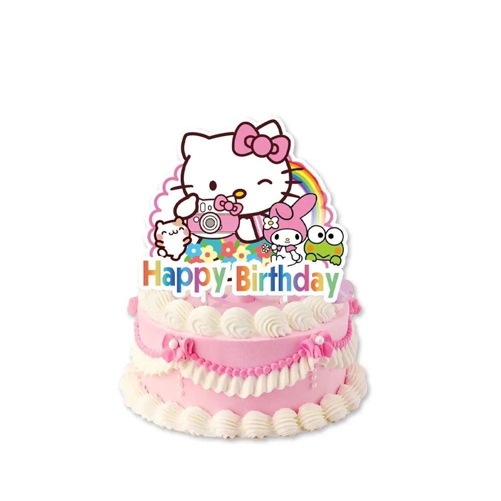 Новинка товары для дня рождения KT Cat Girl одноразовые столовые приборы