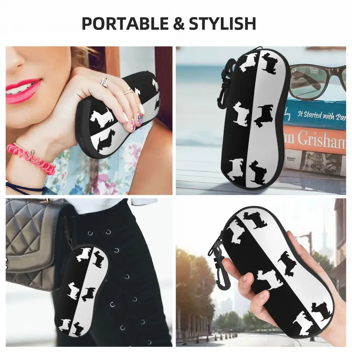 Пользовательский чехол для очков в виде шотландского терьера модный унисекс