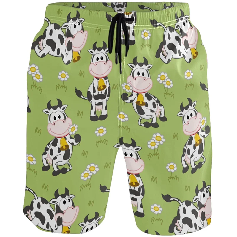 Шорты пляжные мужские с рисунком уток и петушиков быстросохнущие повседневные