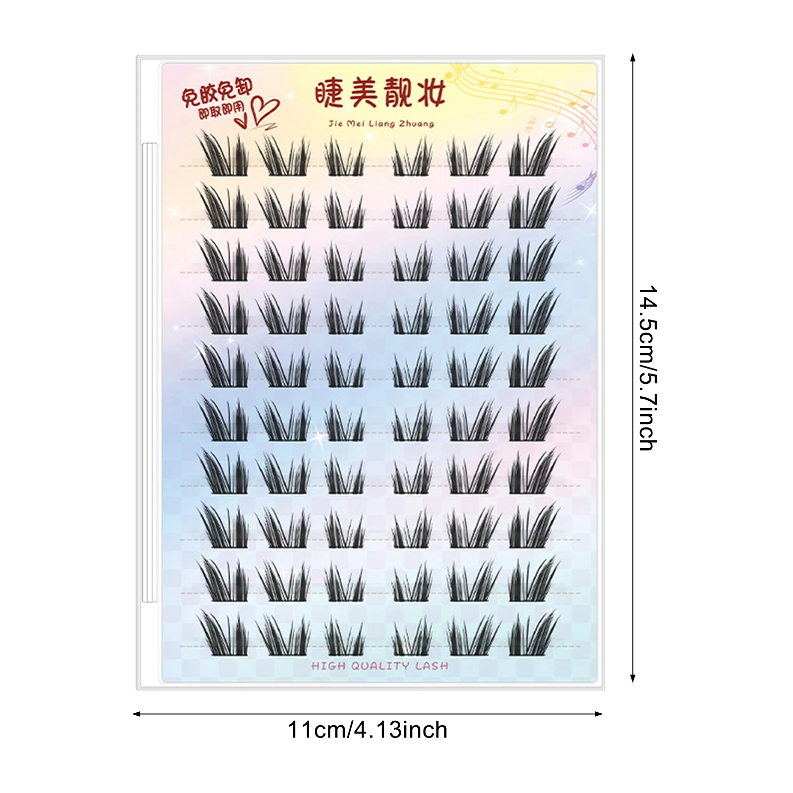 Безклеиваемые кластеры ресниц 10-14 мм женские сверхлегкие многоразовые полосатые