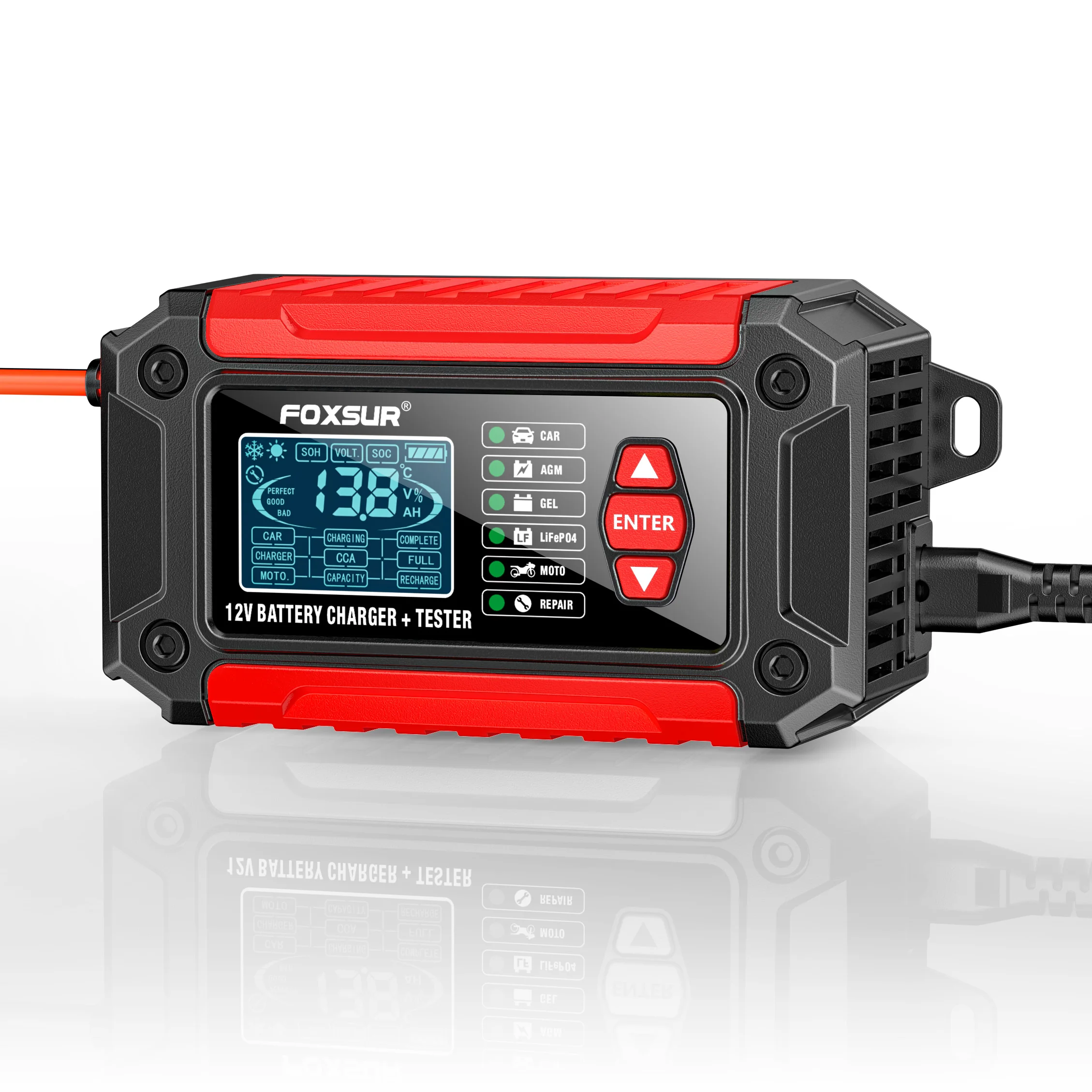 

2 в 1, автомобильное зарядное устройство для аккумуляторов 12 В