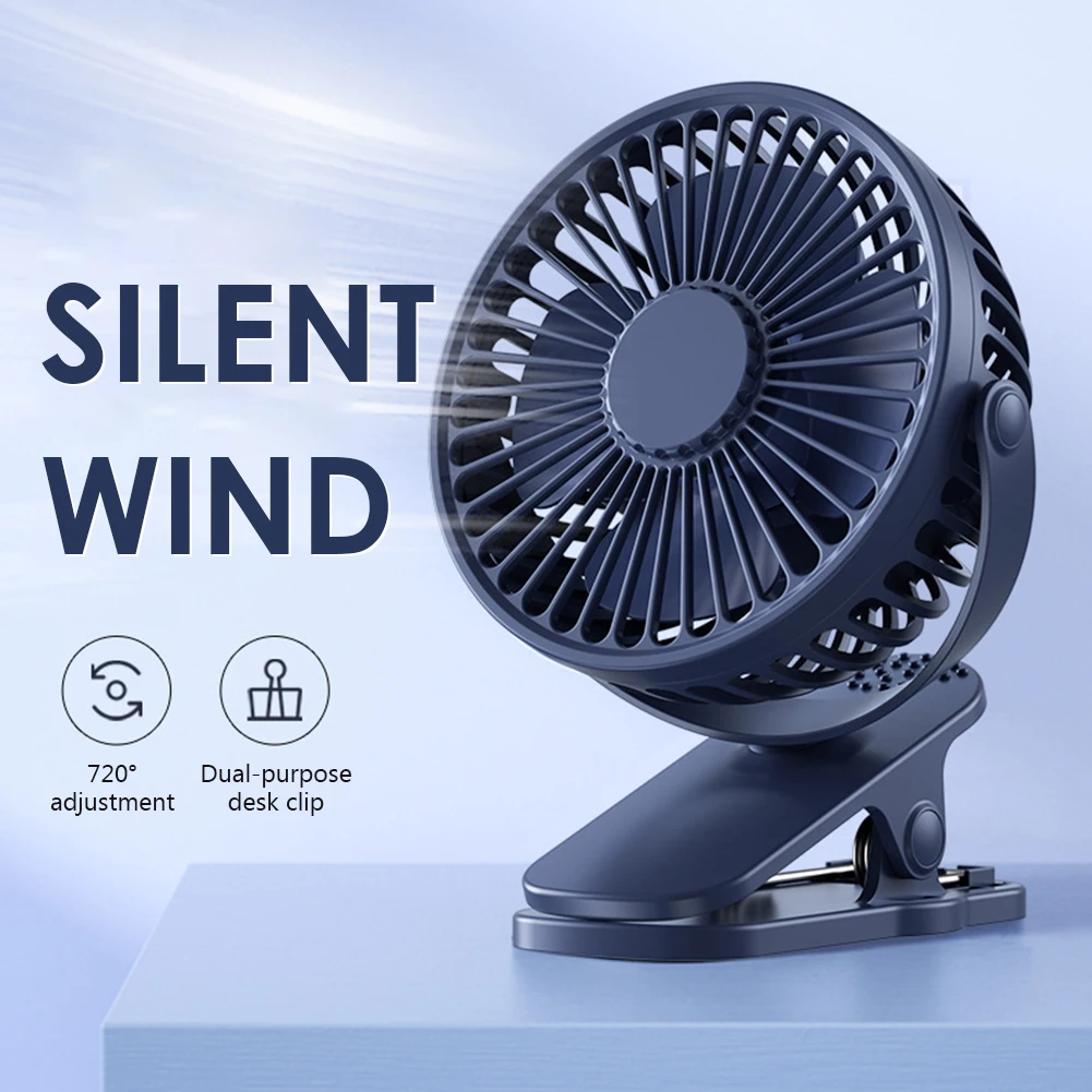 

USB Mini Wind Power Handheld Clip Fan Convenient And Ultra-quiet Fan High Quality Portable Student Cute Small Cooling Ventilador