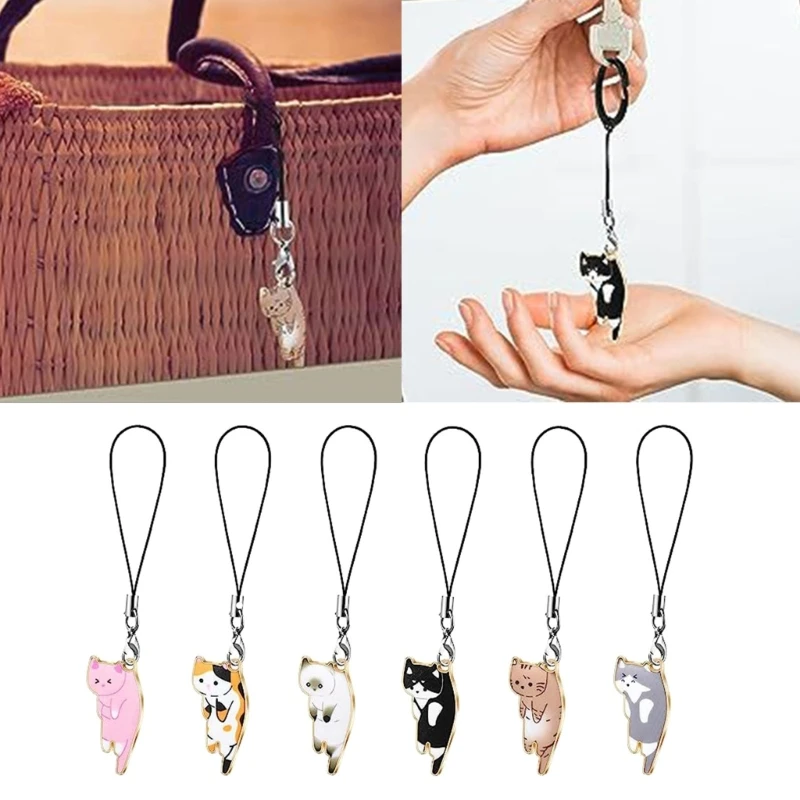 

Phone Chain Handmade Lovely Cat Mobile Phone Strap Keychain Lanyard Fashionable