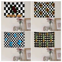 checkered wall tapestry hanging tarot hippie wall rugs dorm japanese tapestry