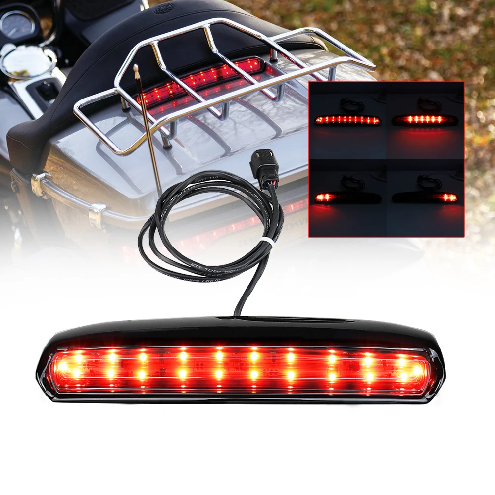 Brake Turn Signal Lamp Accessories Motorcycle Rear Trunk LED Lid Brake Light for Touring Electra Glide 2014-2021