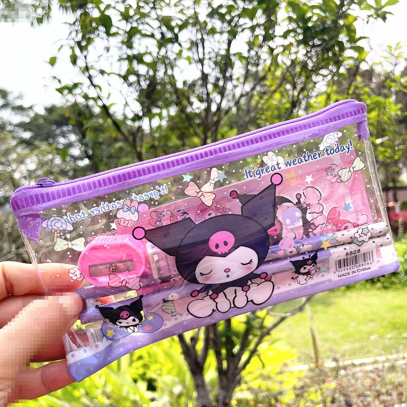 Канцелярский набор аниме Sanrio Melody Kuromi 6 предметов школьные принадлежности