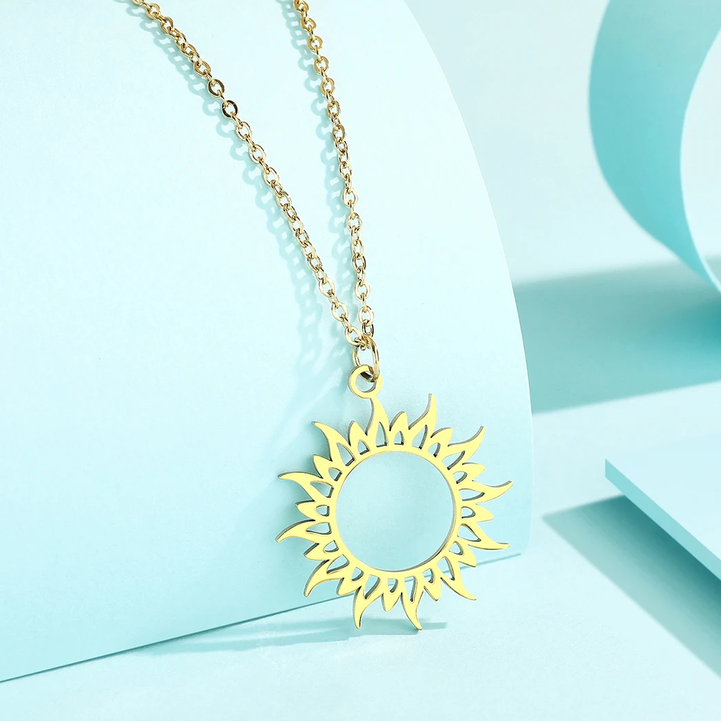 

Chandler Stainless Steel Planet Symbols Charm Pendant Gift Sun Talisman Necklace Christmas Day Gift Necklace