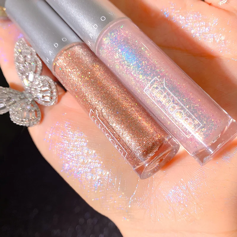 

WODWOD Liquid Shimmer Eyeshadow Waterproof Highlighter for Face Body Eyes Glitter Bright Make Up Eye Shadow Makeup Instruments