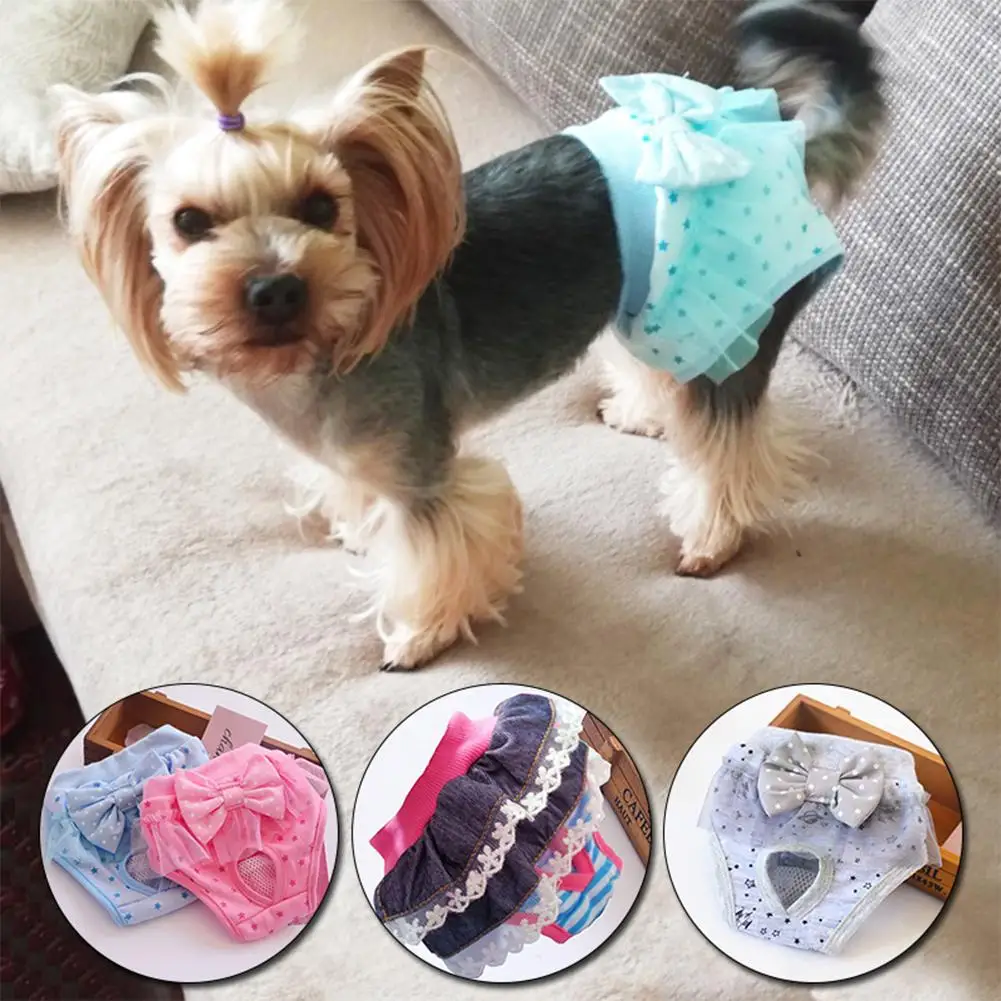 

Pet Dog Physiological Pants Washable Convenient Elastic Hygiene Diapers Soft Breathable Menstrual Pants For Home Pets Supplies